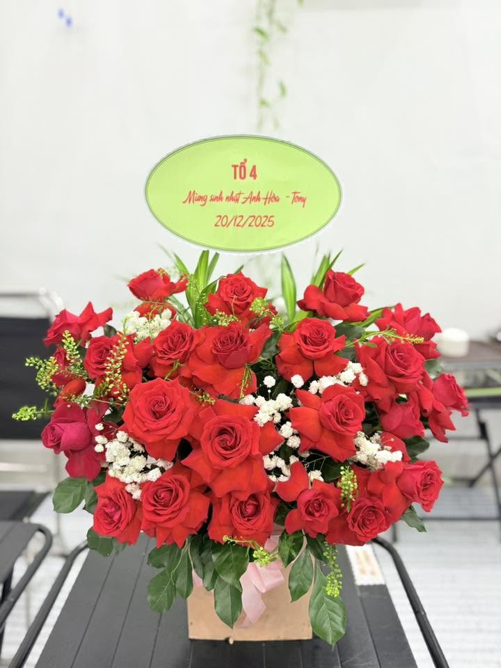 Giỏ hoa chúc mừng khai trương hồng phát