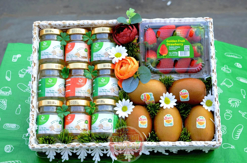 Giỏ yến sào trái cây nhập khẩu Quảng Ngãi